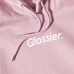 GLOSSIER original pink hoodie 💕